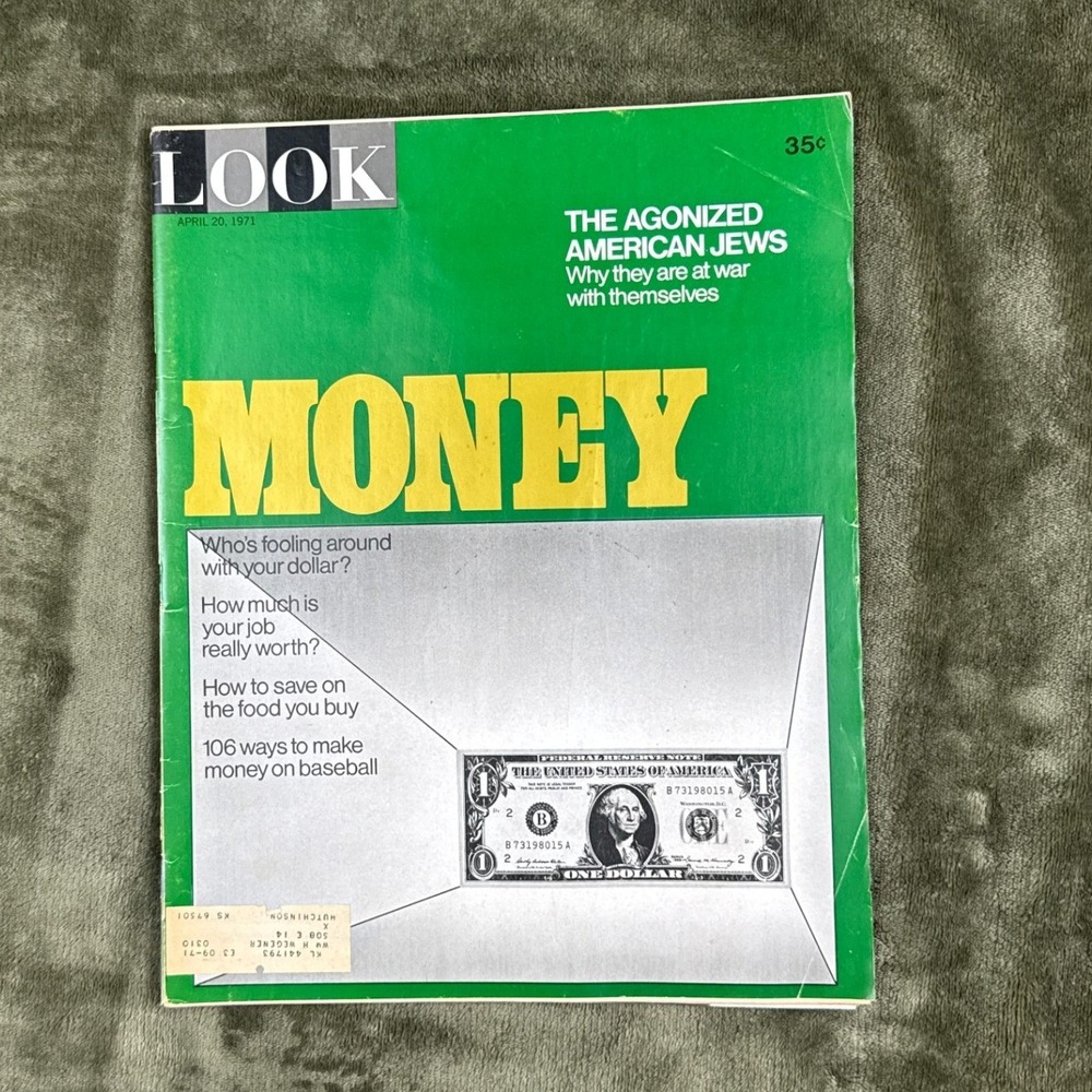 Vintage Look Magazine April 20 1971 Money‎ American Jews Salem Cigarette Ad